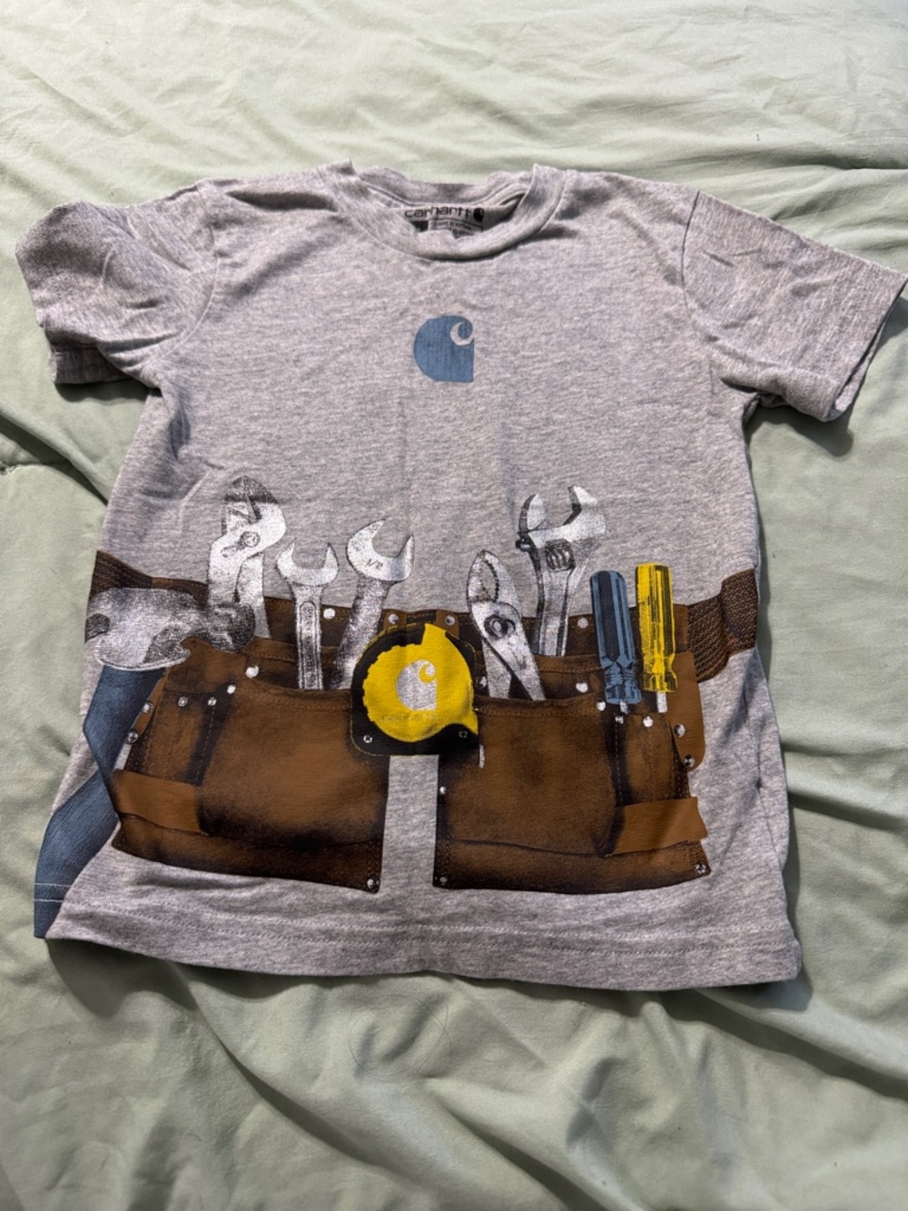 Carhartt Gray Short-Sleeve Tee with Tool Belt Graphic